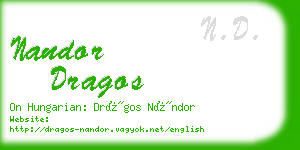 nandor dragos business card